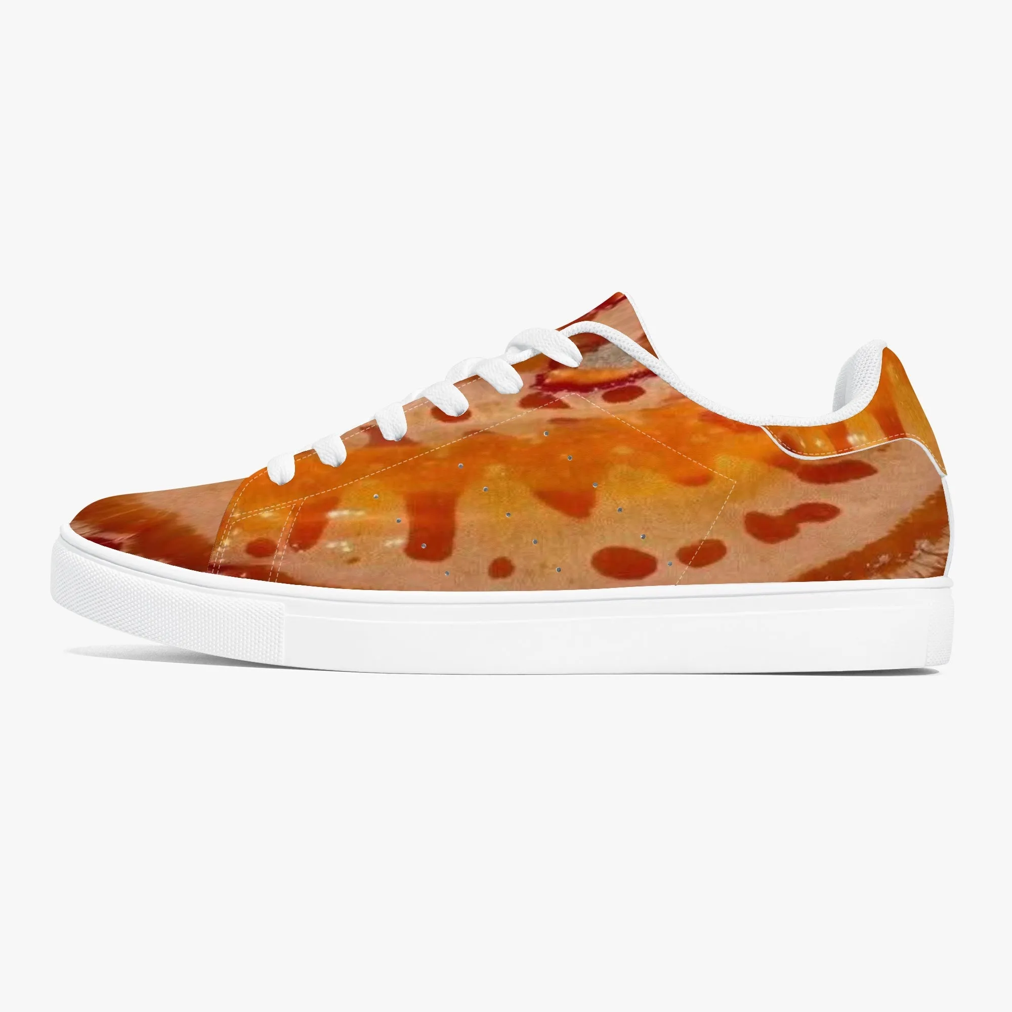 Spanish Dancer Classic Low-Top Leather Sneakers - White/Black