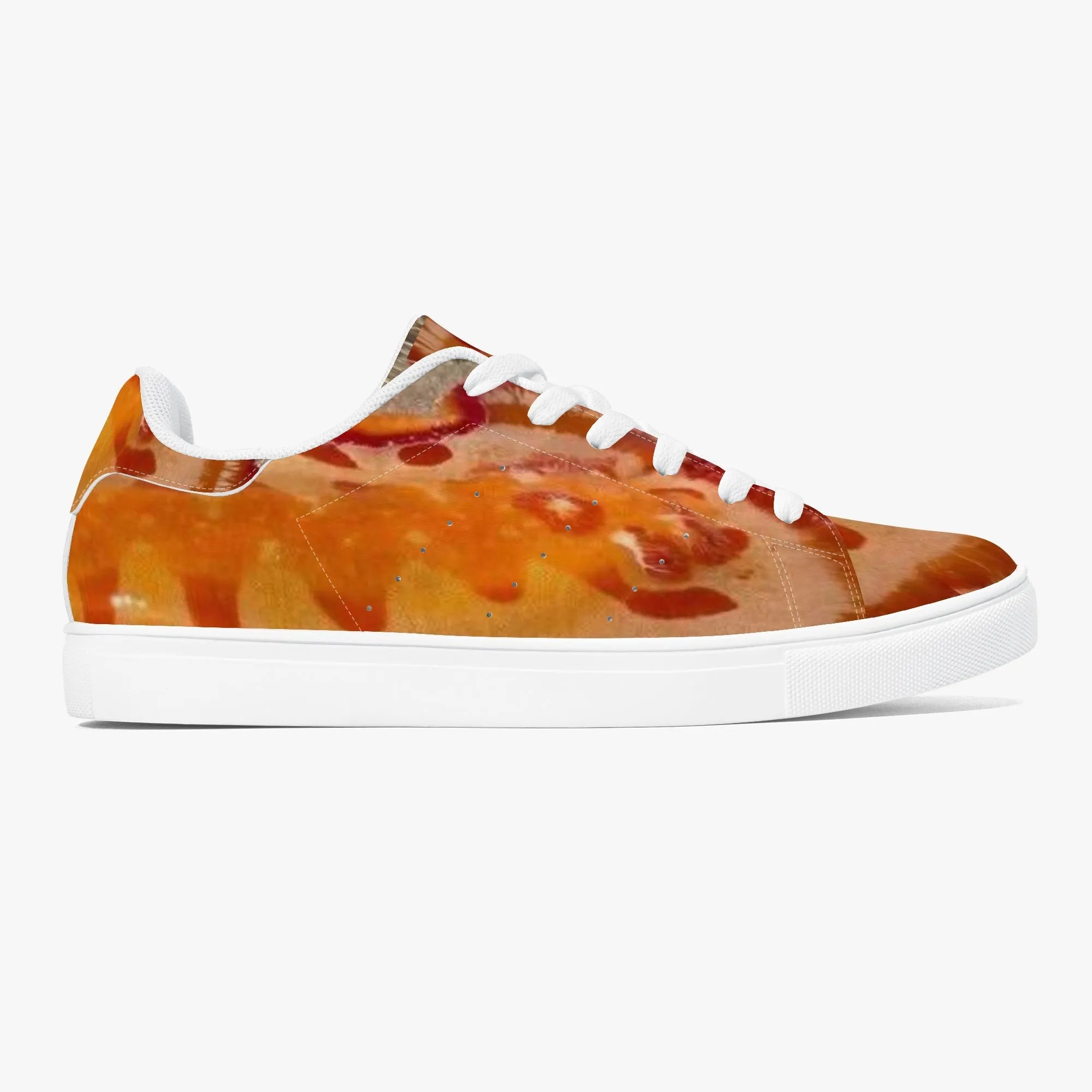 Spanish Dancer Classic Low-Top Leather Sneakers - White/Black