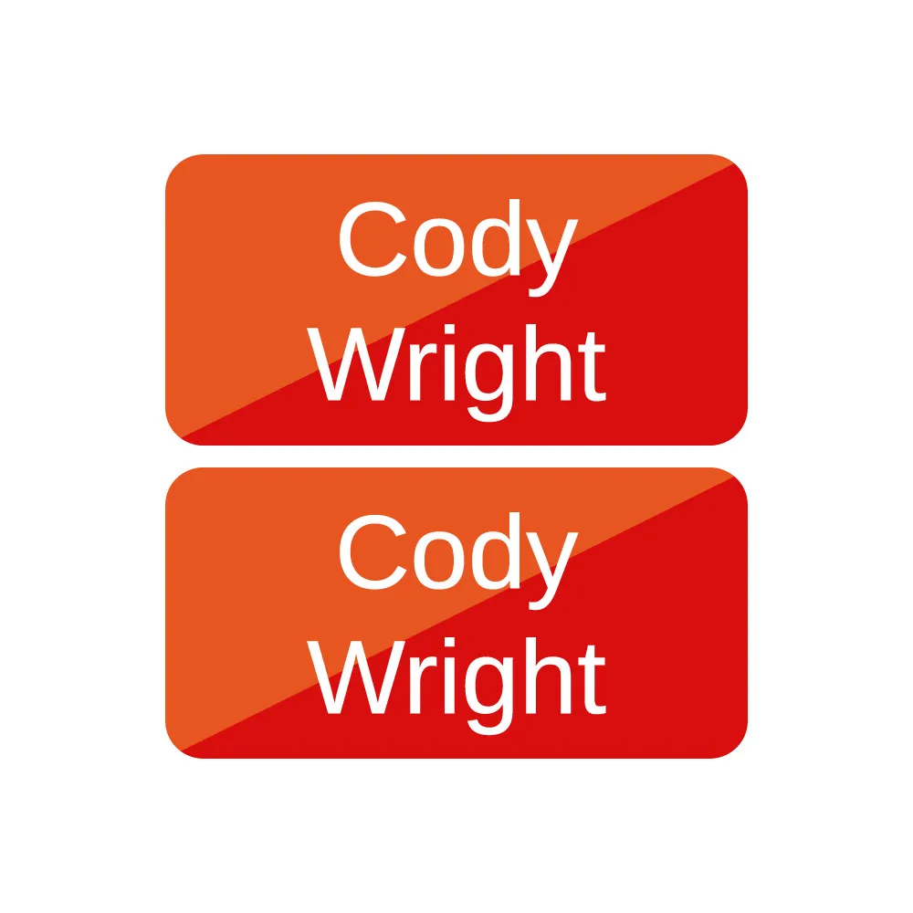 Split Shoe Labels