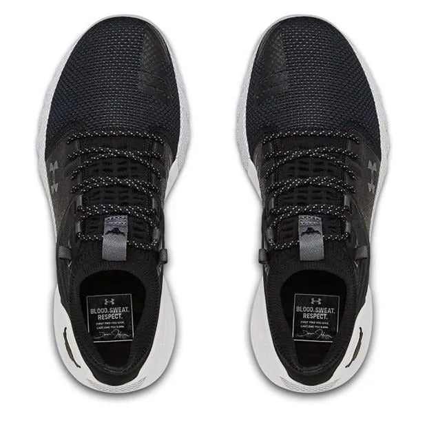 Under Armour Project Rock 2 Black White Men's Training Shoes For Boys And Girls 3022398-001