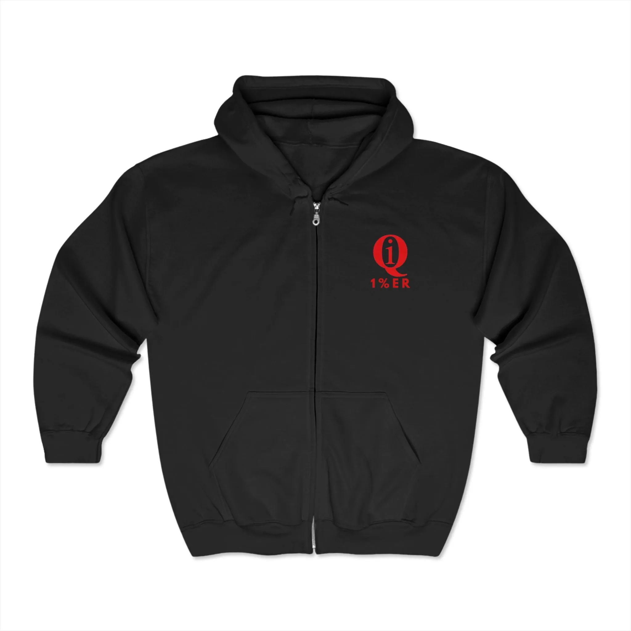 Unisex Full Zip Hoodie with Laurel Wreath - Cozy & Stylish