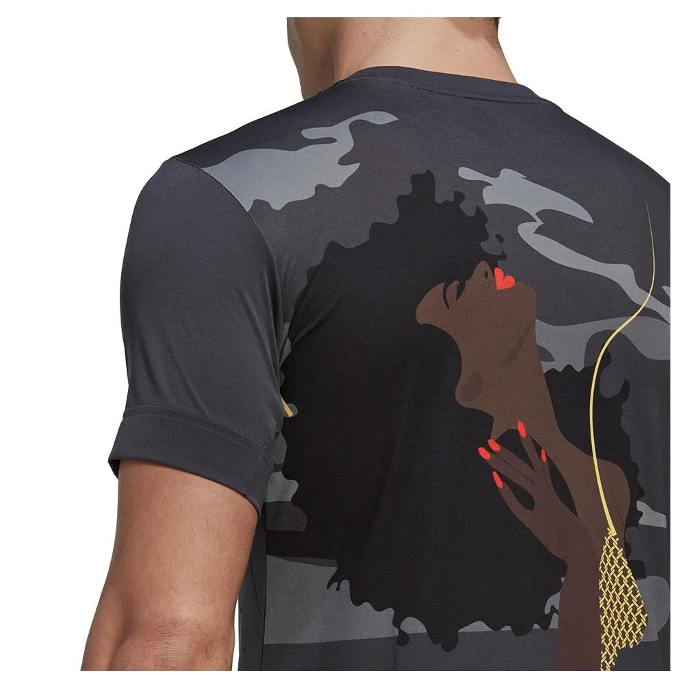 Unisex New York Printed Tennis Top Carbon