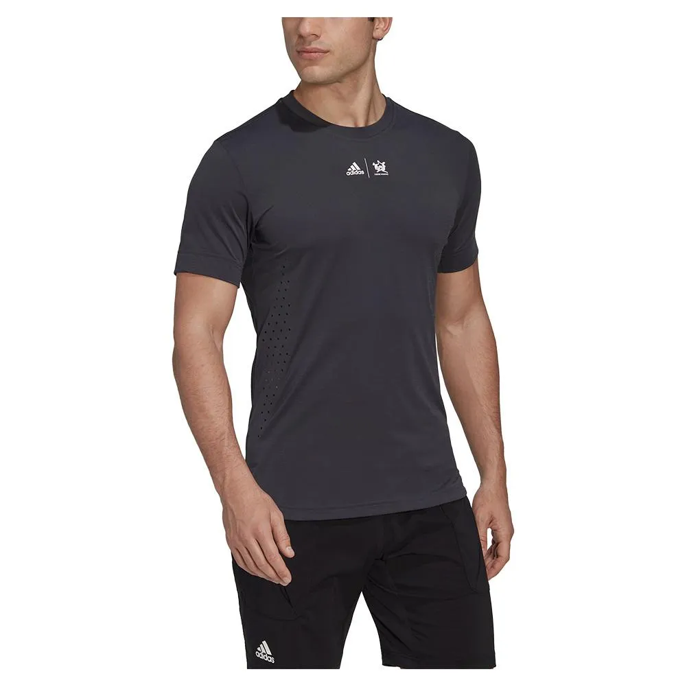 Unisex New York Printed Tennis Top Carbon