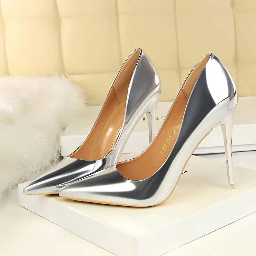 Valentine Pumps Luxury Glossy Stiletto Fetish Shoes