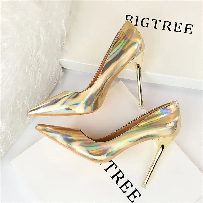 Valentine Pumps Luxury Glossy Stiletto Fetish Shoes