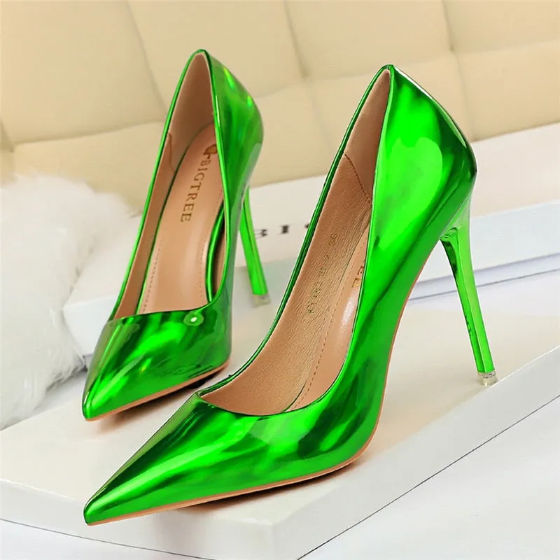 Valentine Pumps Luxury Glossy Stiletto Fetish Shoes