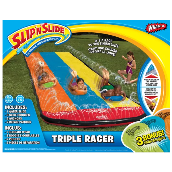 Wham-O Slip N Slide Triple Racer With Boogie