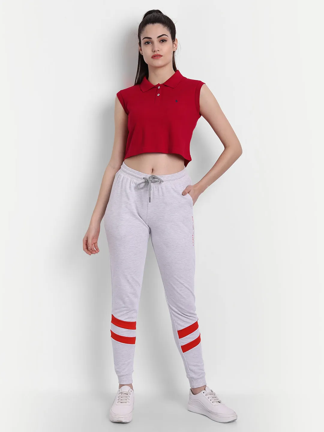 WOMENS PREMIUM COTTON SOLID SLEEVELESS POLO T-SHIRTS